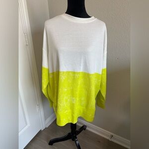 Crown and Ivy Color block sweeper Women's Sweatshirt NWT Medium